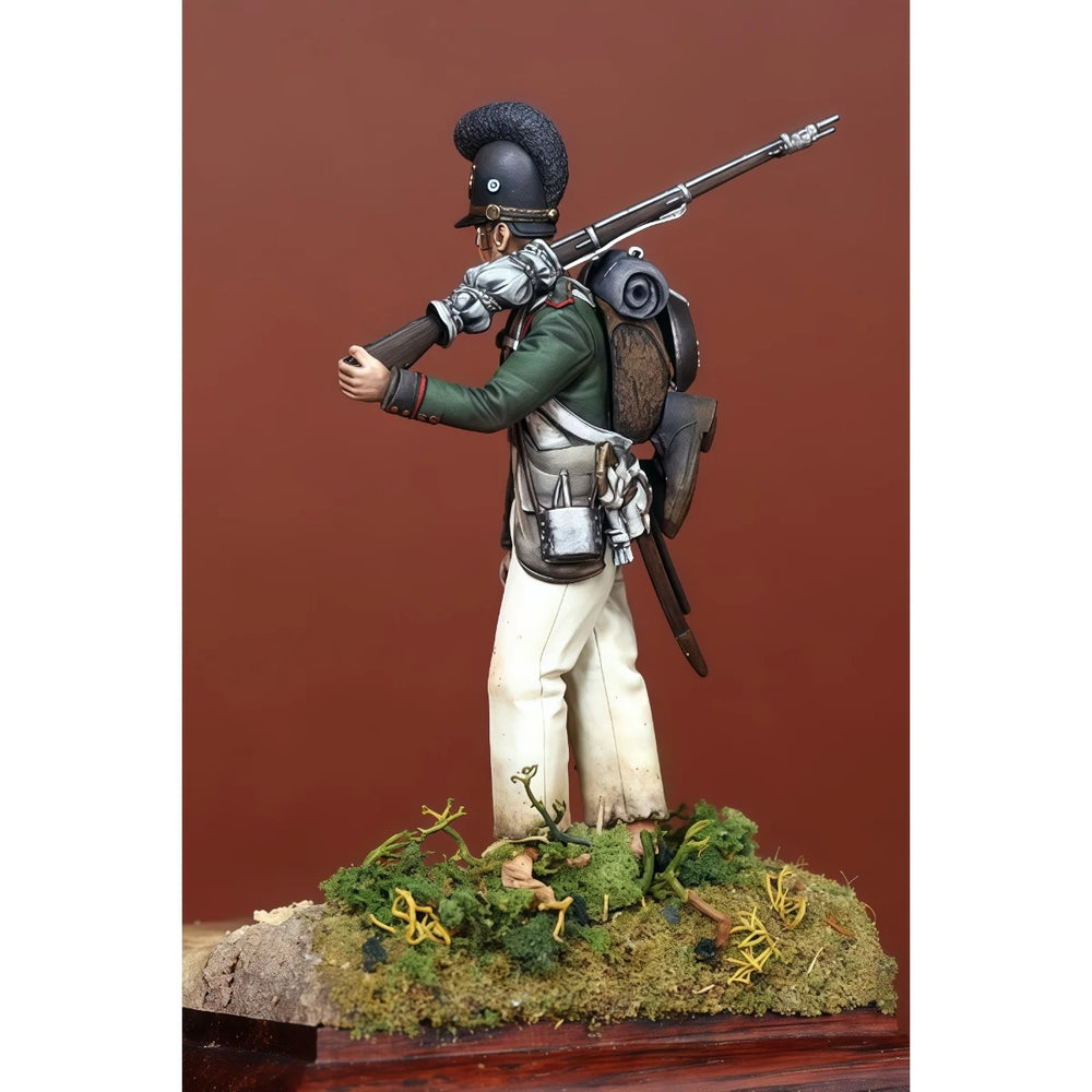 54mm Napoleonic Bavarian Infantry Soldier, Resin Model Figure Kit, Unassembled and Unpainted