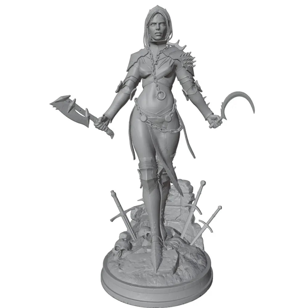 75mm Fantasy Warrior, Resin Model Figure Kit, Anime Theme, Unassembled and Unpainted