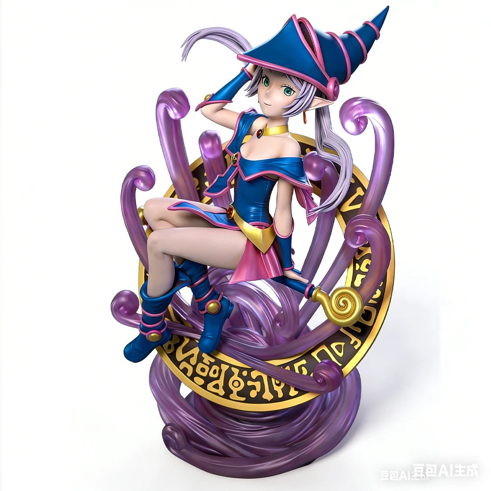 1/24 Enchantress with Ornate Scrollwork Frame, Resin Model Figure Kit, Fantasy Theme, Unassembled and Unpainted