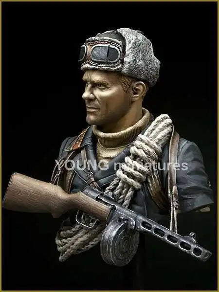 WWII Soviet WWII Tank Crew, 5 Figures, Resin Model Bust Kit, Unassembled and Unpainted