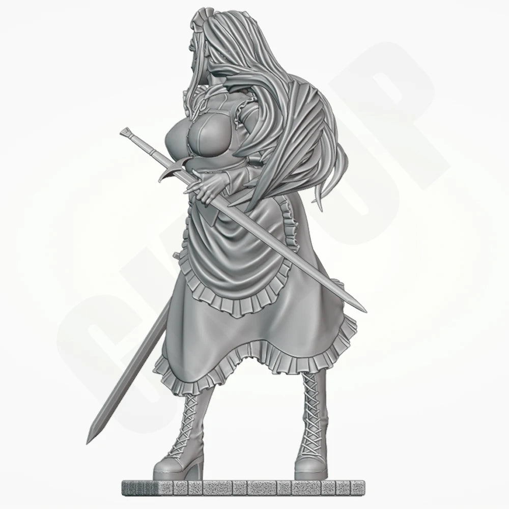 1/24 Belle Sylpha Warrior, Resin Model Figure Kit, Fantasy Theme, Unassembled and Unpainted