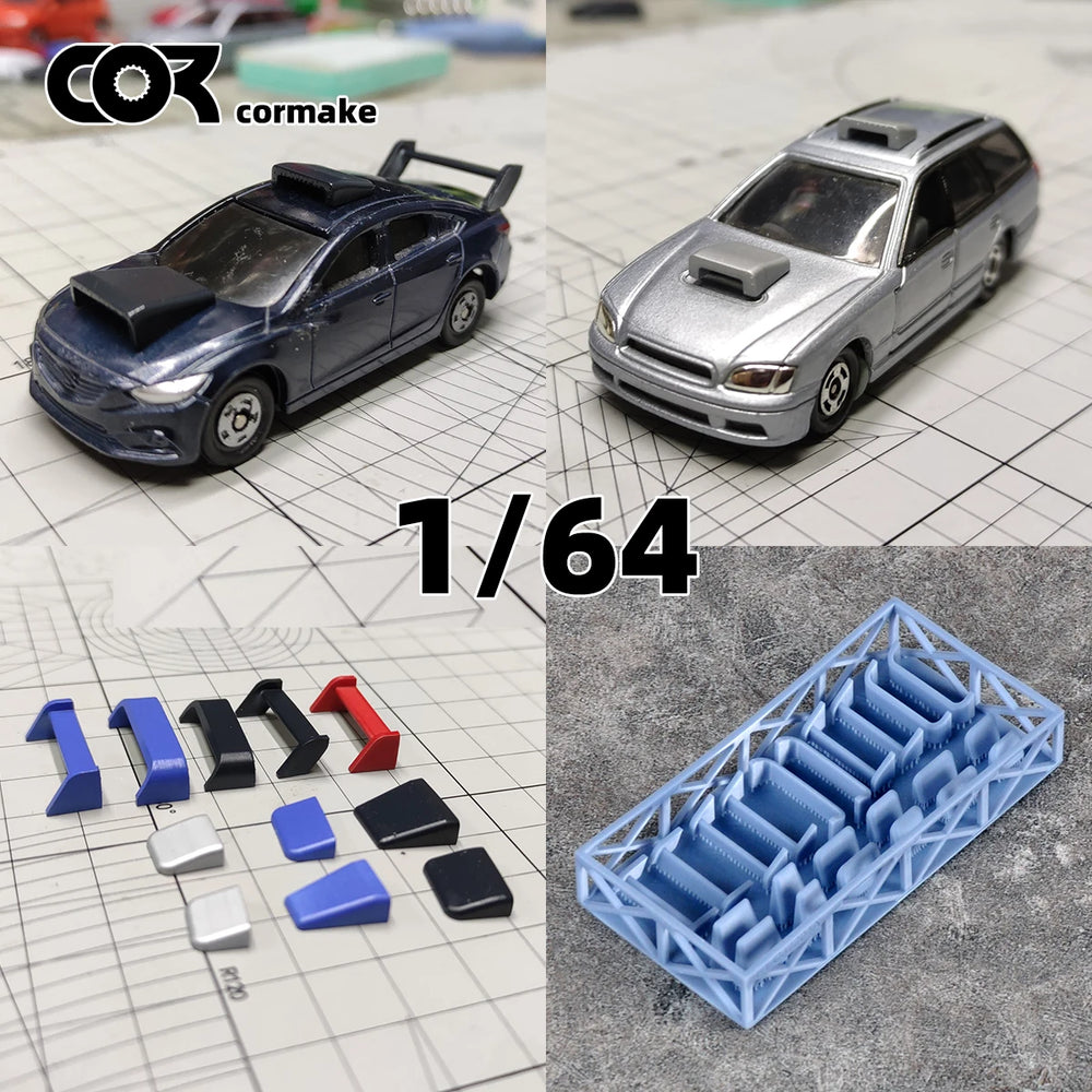 1/64 Modern Sports Car, Resin Model Vehicle Kit, Unassembled and Unpainted