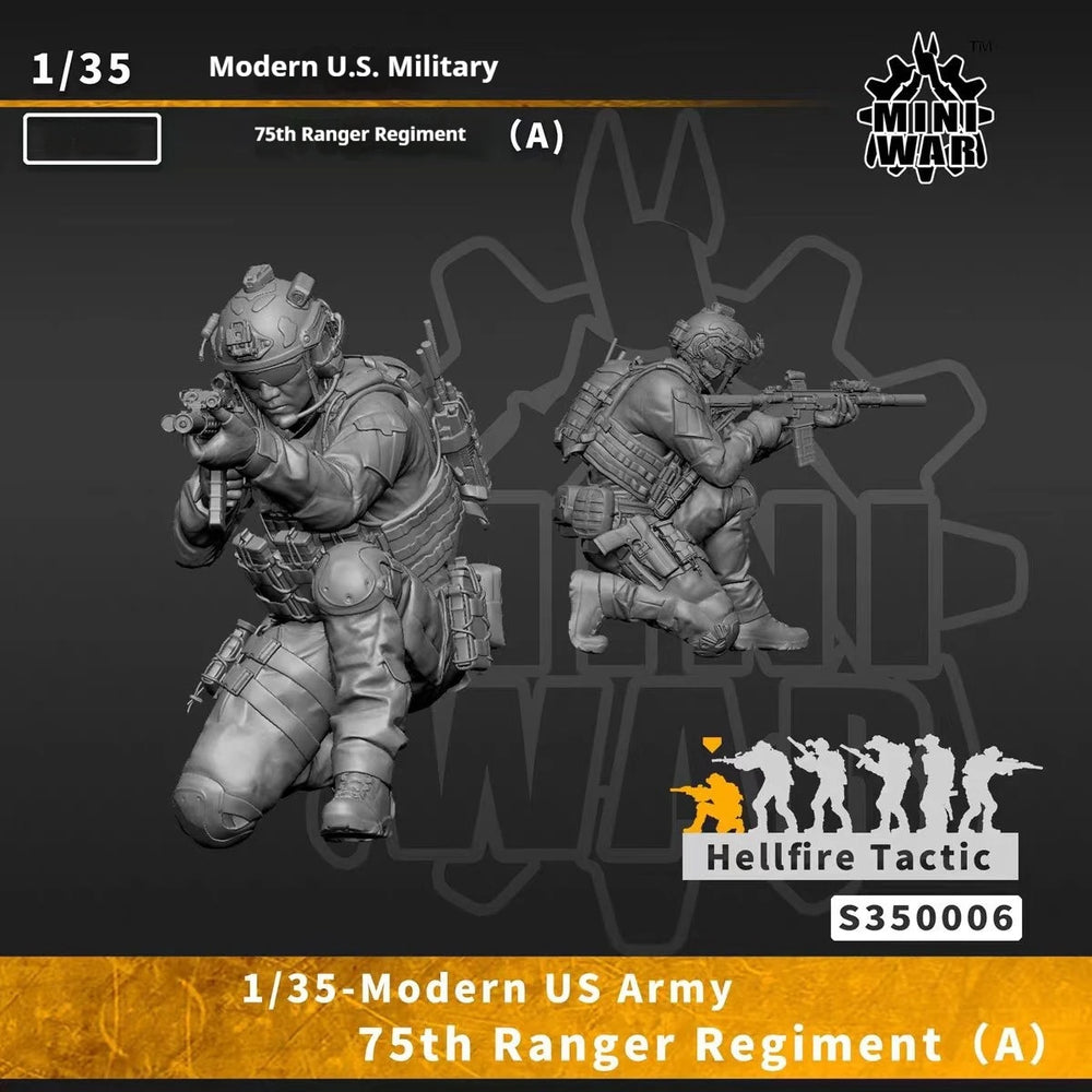 1/35 Modern US 75th Ranger Regiment, 6 Figures, Resin Model Figure Kit, Unassembled and Unpainted