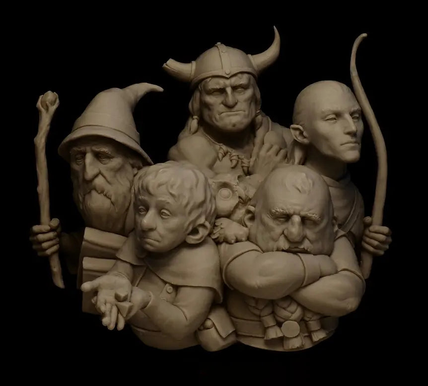1/12 Norse Warriors, 9 Figures, Resin Model Bust Kit, Fantasy Theme, Unassembled and Unpainted