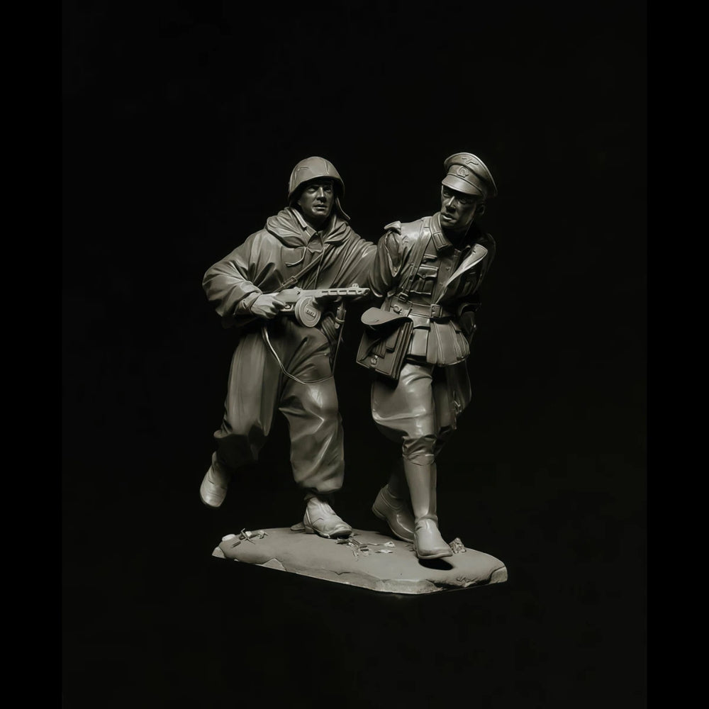 75mm WWI Infantry Squad, 2 Figures, Resin Model Figure Kit, Unassembled and Unpainted