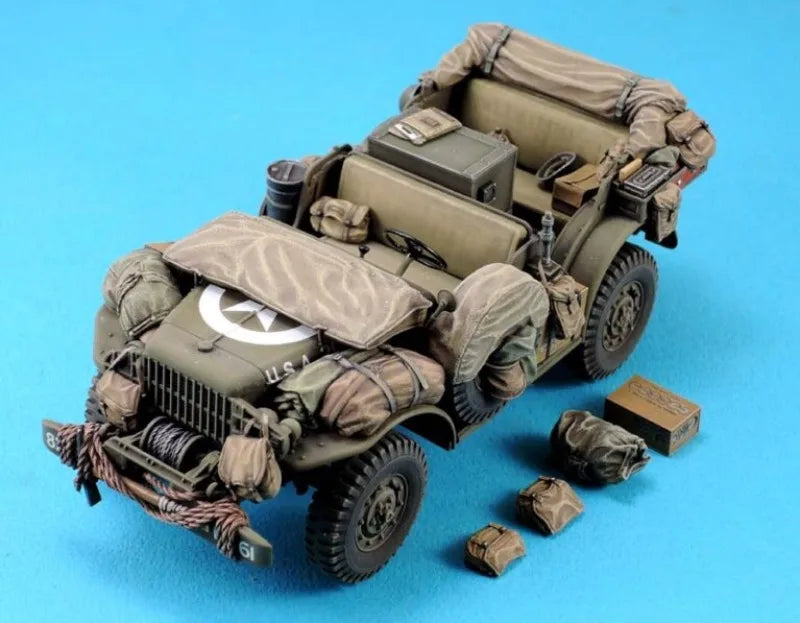 1/35 WWII US Military Jeep WC-56/57, Resin Model Vehicle Kit, Unassembled and Unpainted