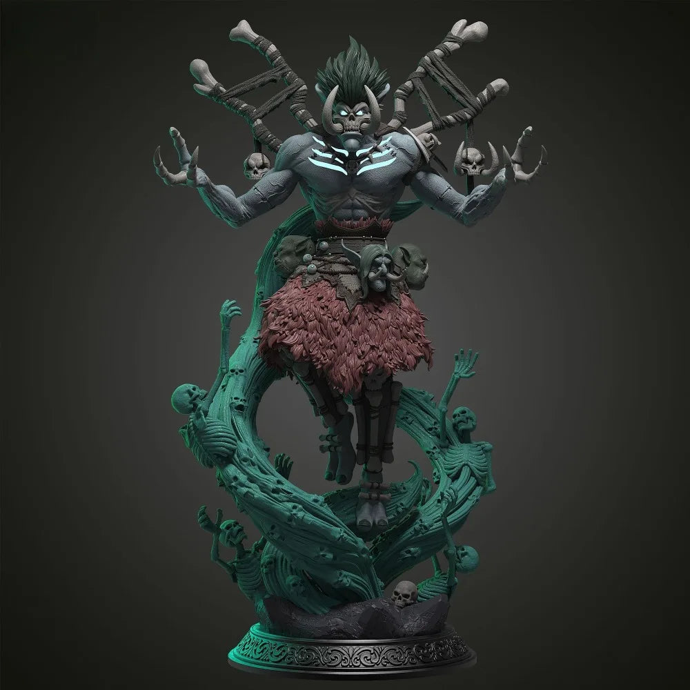 150mm Troll Tribe Death Loa, Resin Model Figure Kit, Fantasy Theme, Unassembled and Unpainted