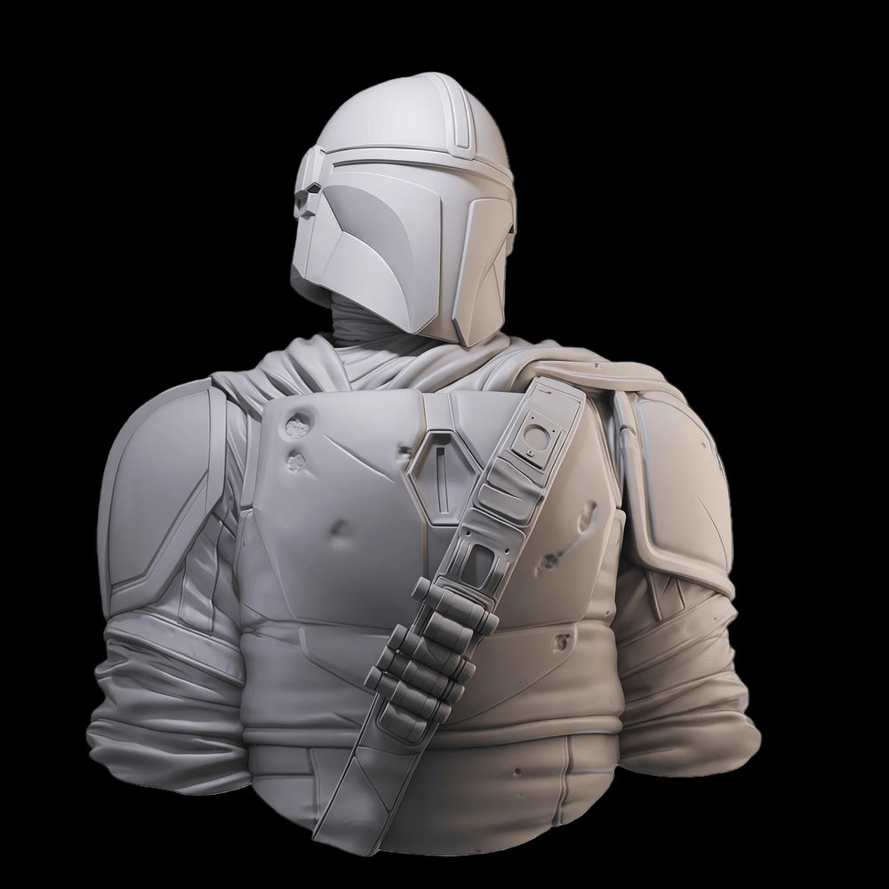 55mm Soldier, Resin Model Bust Kit, Sci-Fi Theme, Unassembled and Unpainted