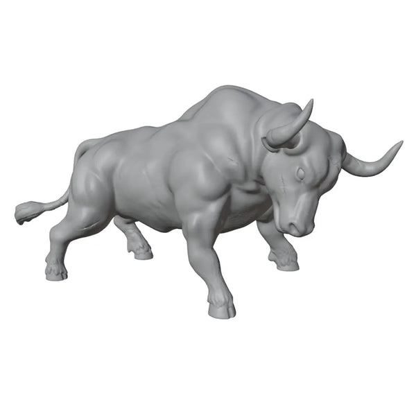 Charging Bull, Resin Model Creature Kit, Wildlife Theme, Unassembled and Unpainted