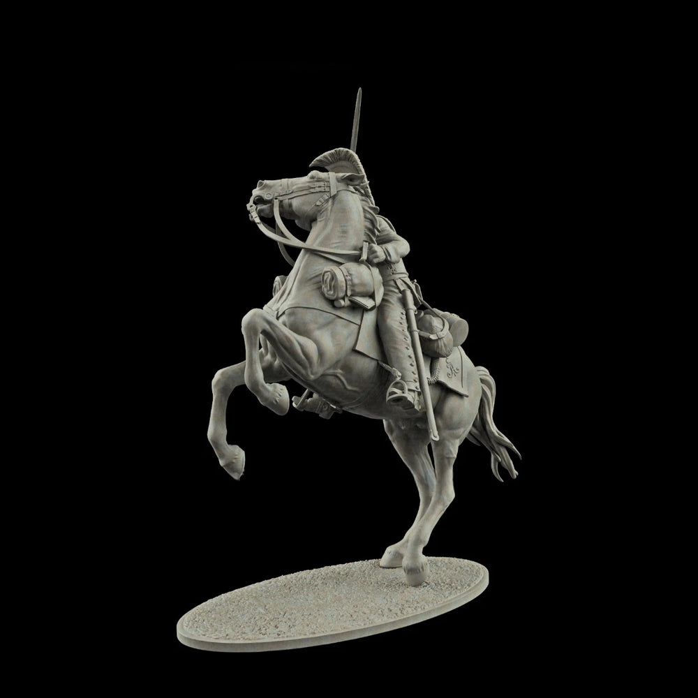 75mm Napoleonic Russian Cuirassier Cavalry, Resin Model Figure Kit, Unassembled and Unpainted