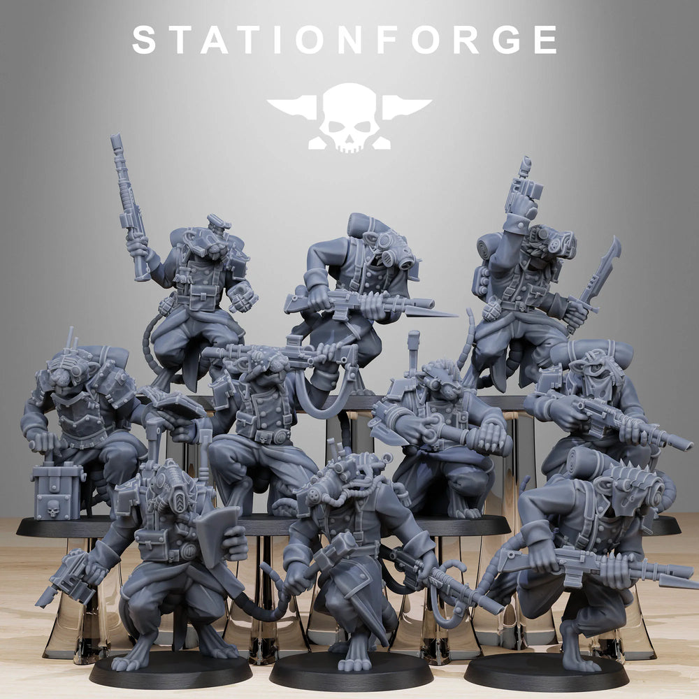28mm Chaos Daemons & Cultists Set, 10 Figures, Resin Model Figure Kit, Fantasy Theme, Unassembled and Unpainted