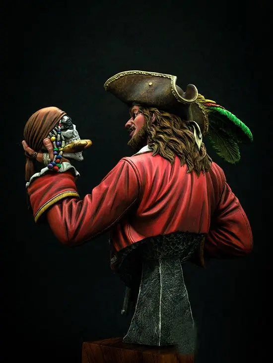 1/9 Pirate Captain, Resin Model Bust Kit, Fantasy Theme, Unassembled and Unpainted