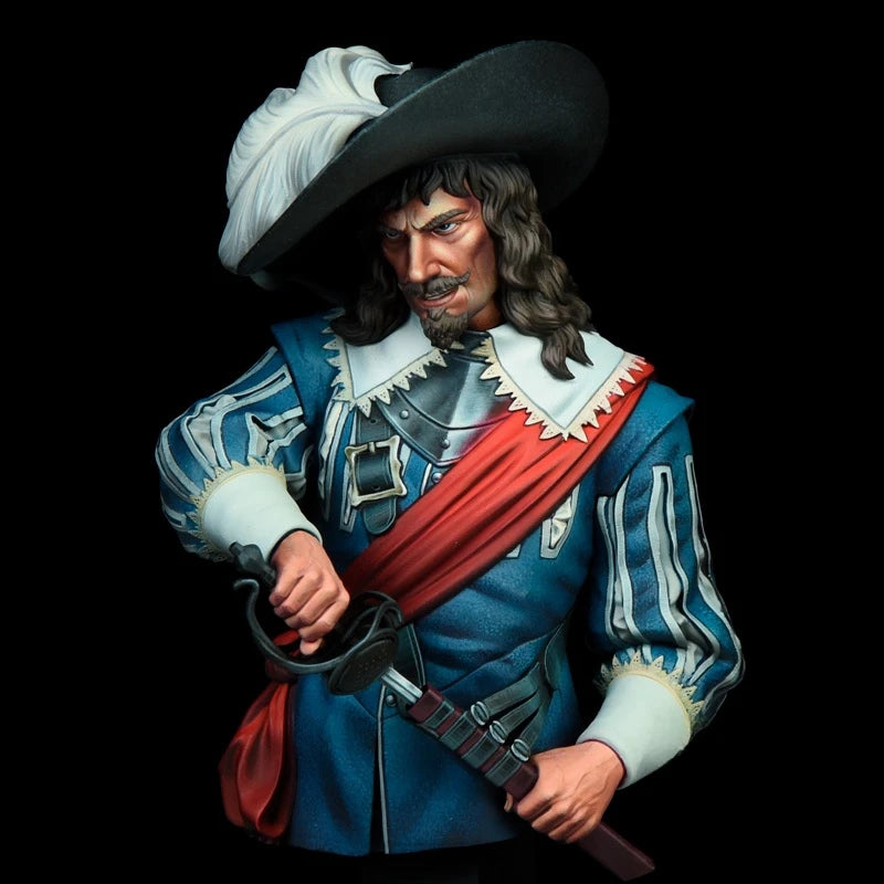 1/12 French Aristocratic Officer, Resin Model Bust Kit, Historical Theme, Unassembled and Unpainted