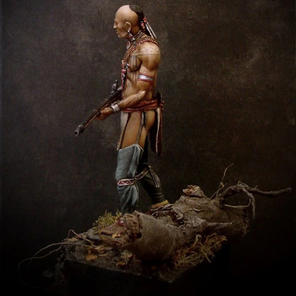 75mm Military Soldier, Resin Model Figure Kit, Military Theme, Unassembled and Unpainted