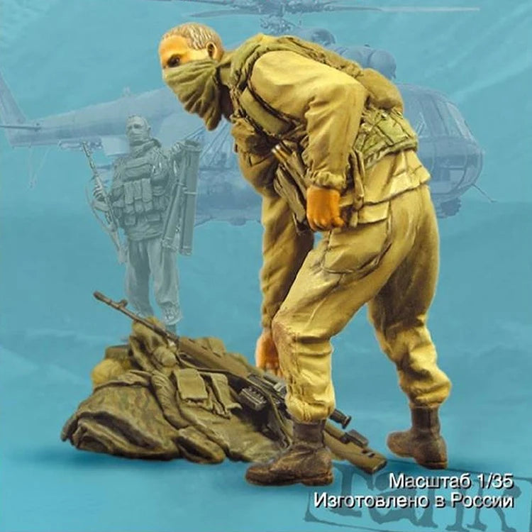 1/35 Modern Russian Sniper, Resin Model Figure Kit, Unassembled and Unpainted