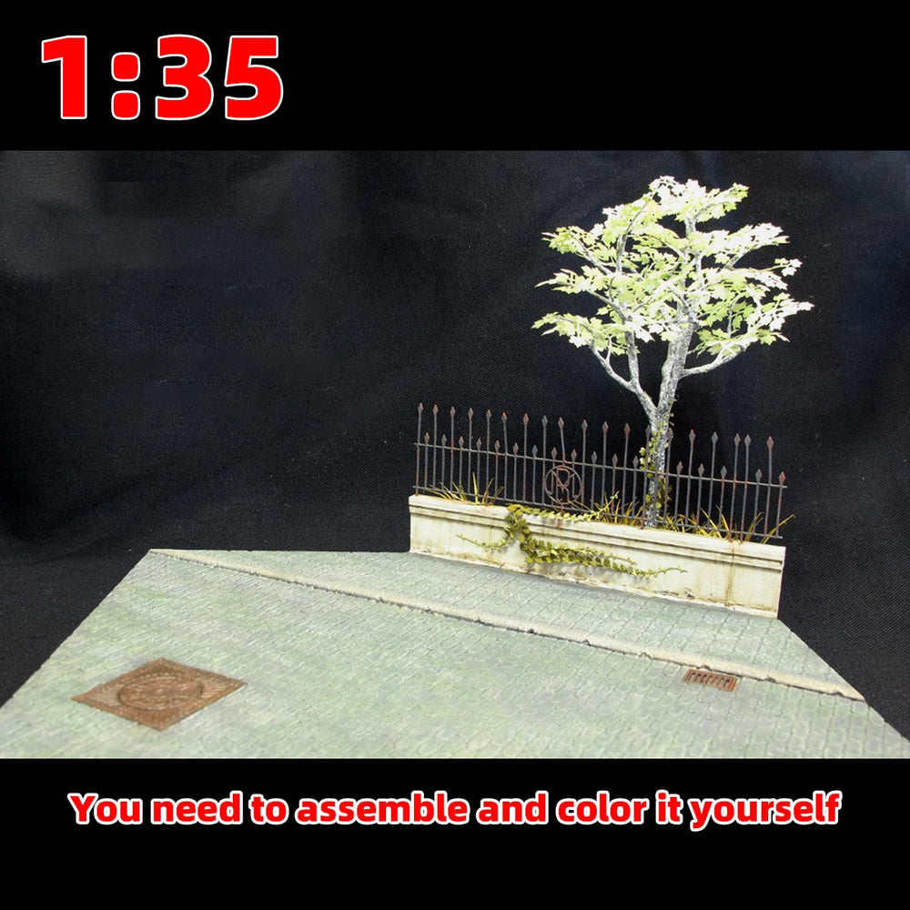 1/35 Landscape Base, Resin Model Terrain Kit, Historical Theme, Unpainted