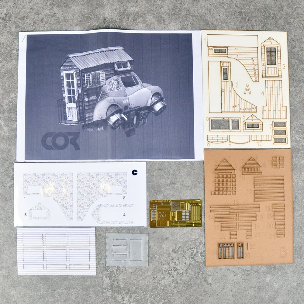 1/24 Vintage Automotive Scene, Resin Model Diorama Kit, Historical Theme, Unassembled and Unpainted