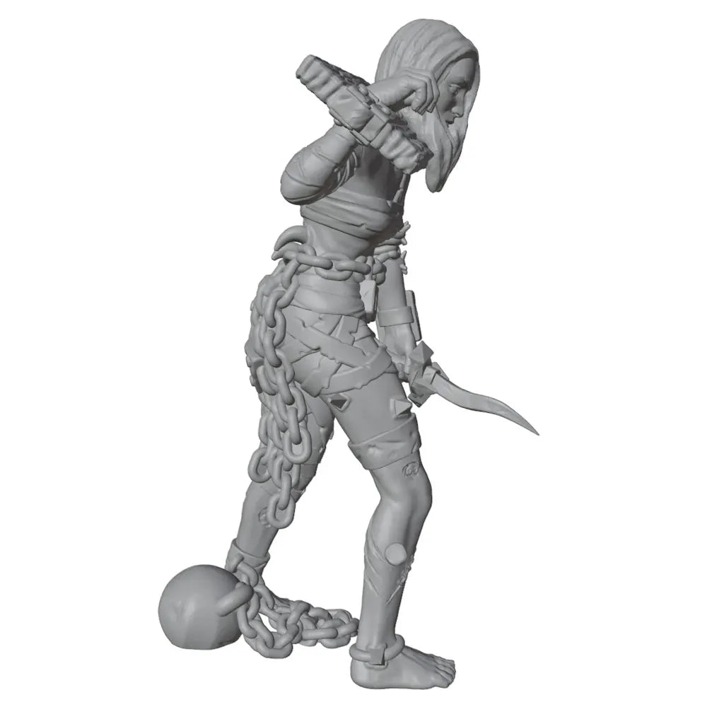 75mm Dark Fantasy Scarred Warrior, Resin Model Figure Kit, Fantasy Theme, Unassembled and Unpainted