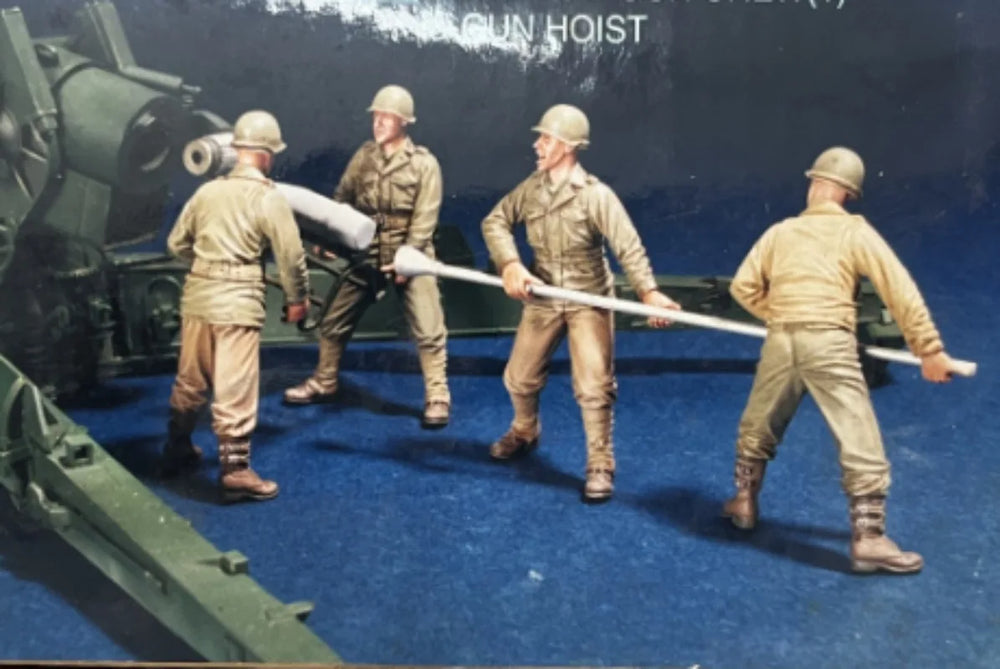 1/35 WWI US Artillery Crew, 4 Figures, Resin Model Figure Kit, Unassembled and Unpainted