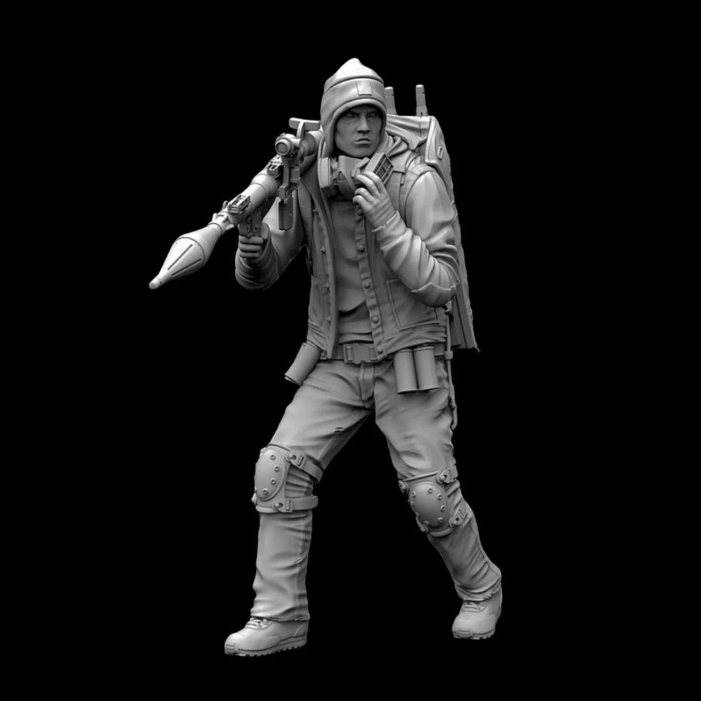 1/35 Modern Rocket Launcher Gunner, Resin Model Figure Kit, Unassembled and Unpainted