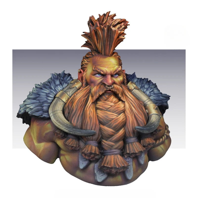 1/12 Dwarf King with Braided Beard, Resin Model Bust Kit, Fantasy Theme, Unassembled and Unpainted