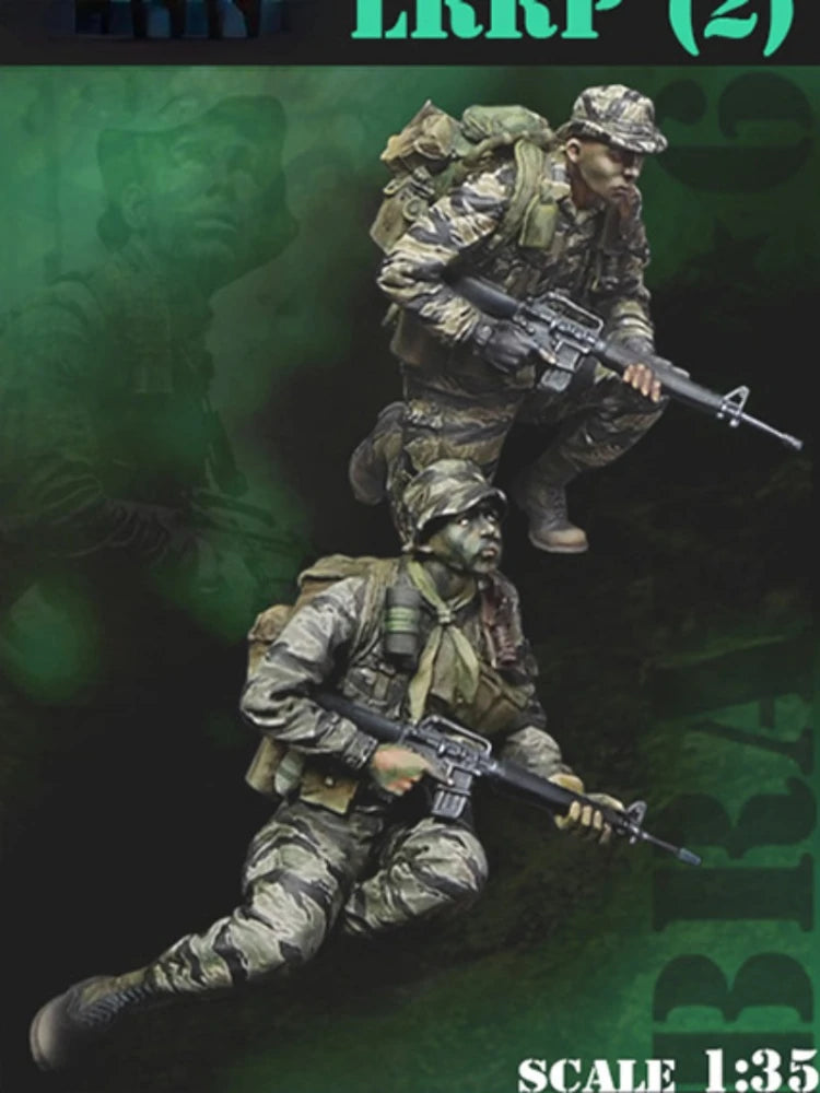 1/35 Modern LRRP Soldiers, 2 Figures, Resin Model Figure Kit, Unassembled and Unpainted