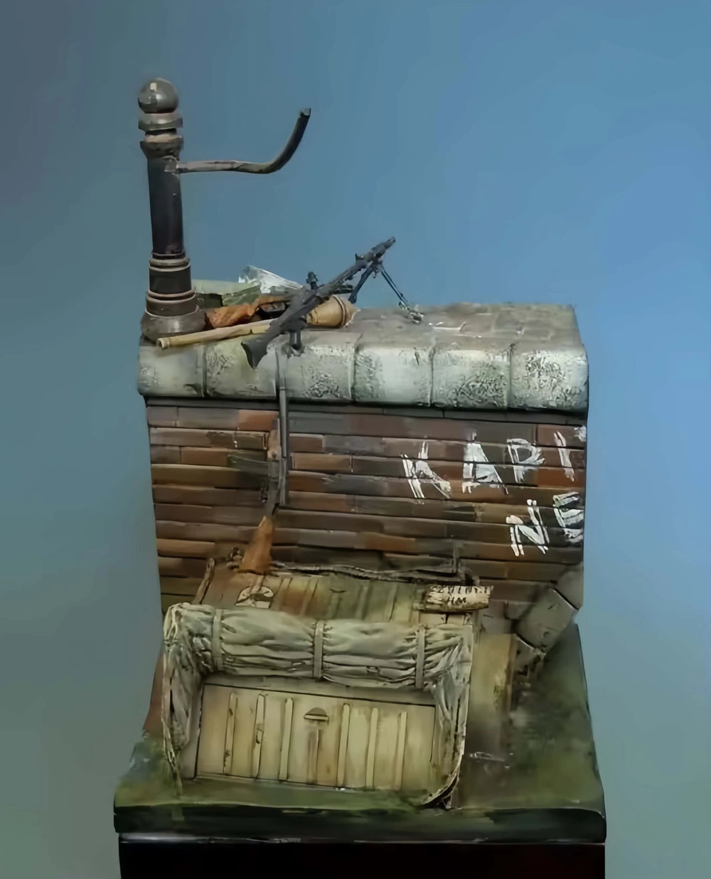1/35 WWII Supply Dump Scene, Resin Model Diorama Kit, Unassembled and Unpainted