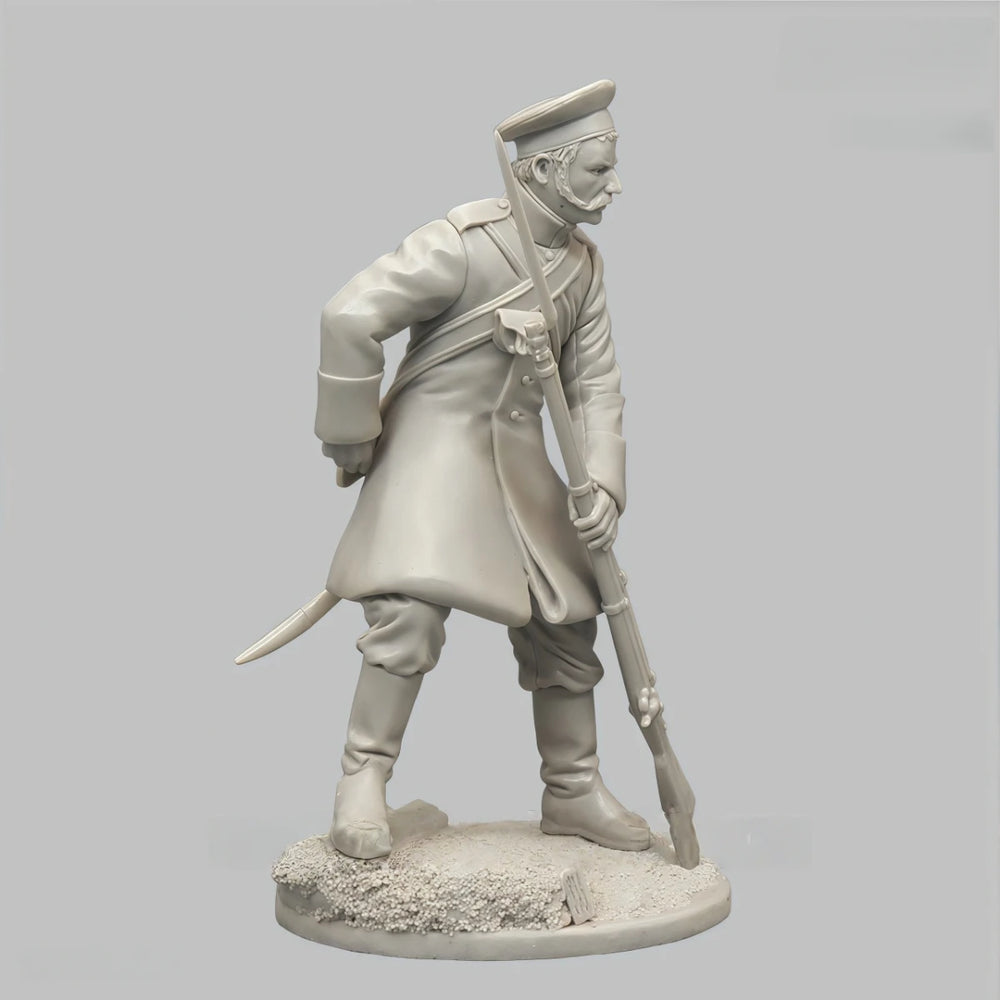 54mm WWI Russian Infantry Soldier, Resin Model Figure Kit, Unassembled and Unpainted
