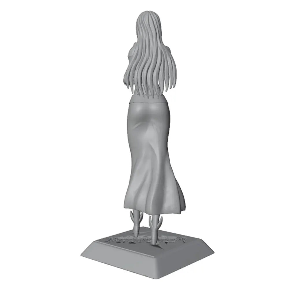 75mm Sorceress with Staff in Ornate Gown, Resin Model Figure Kit, Fantasy Theme, Unassembled and Unpainted