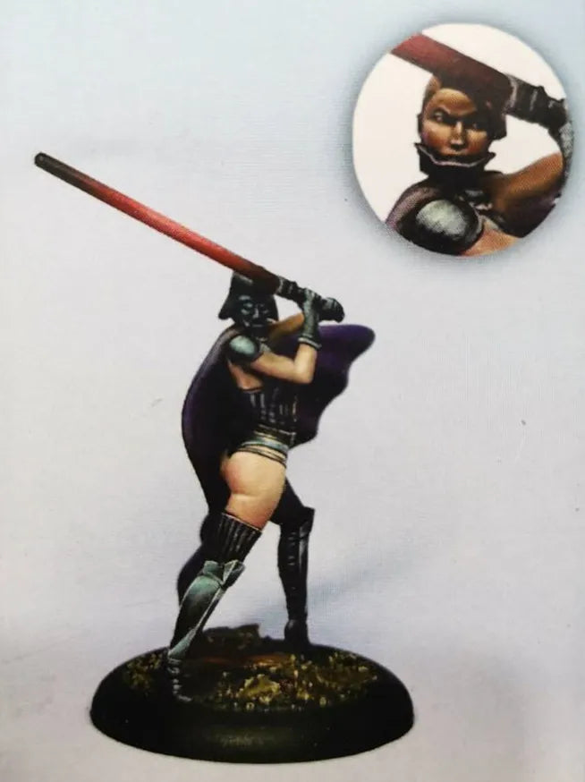 35mm Female Warrior Pin-up, Resin Model Figure Kit, Unassembled and Unpainted