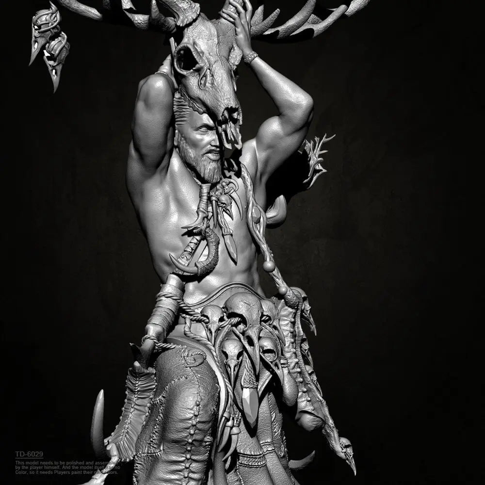 75mm Priest Totem, Resin Model Figure Kit, Fantasy Theme, Unassembled and Unpainted