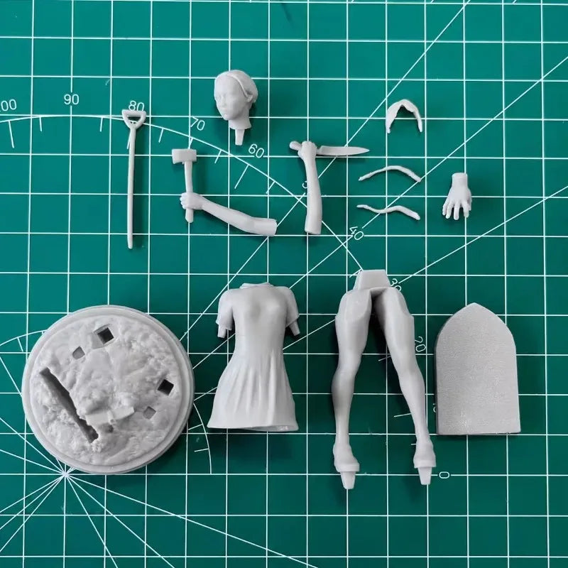 1/24 Gothic Anime Character, Resin Model Figure Kit, Anime Theme, Unassembled and Unpainted