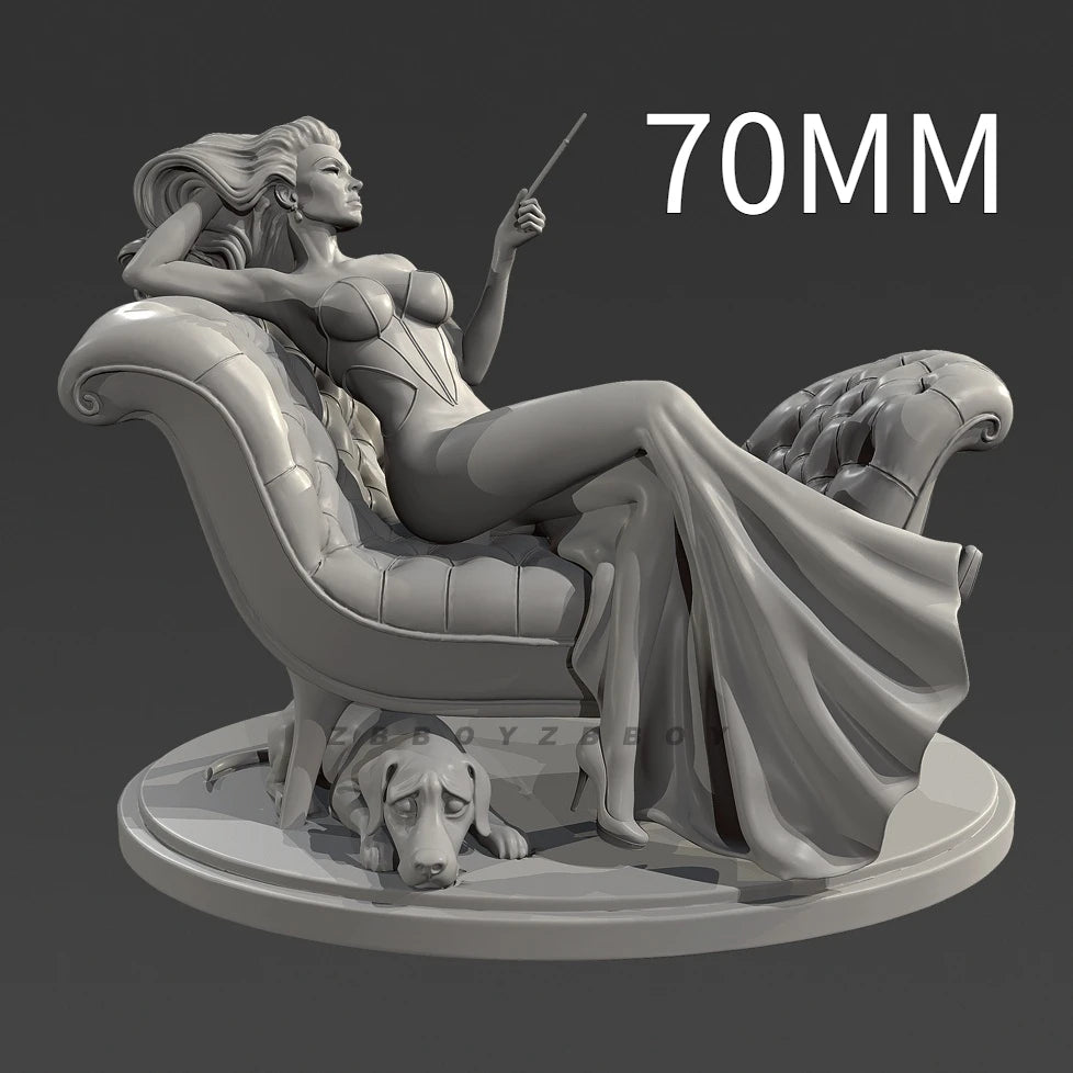 70mm Elegant Noblewoman, Resin Model Figure Kit, Unassembled and Unpainted