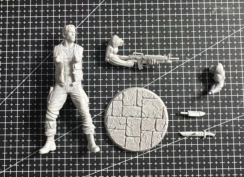 1/18 Modern Tactical Operator Bare-Chested, Resin Model Figure Kit, Unassembled and Unpainted