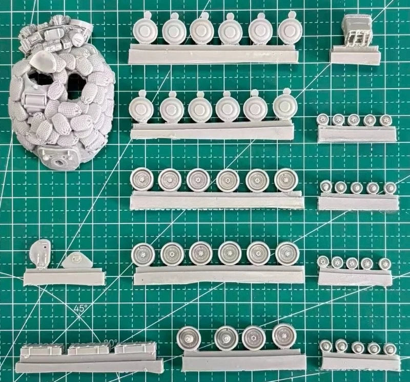 1/72 Vietnam War M48 Tank Accessories Set, Resin Model Vehicle Kit, Unassembled and Unpainted
