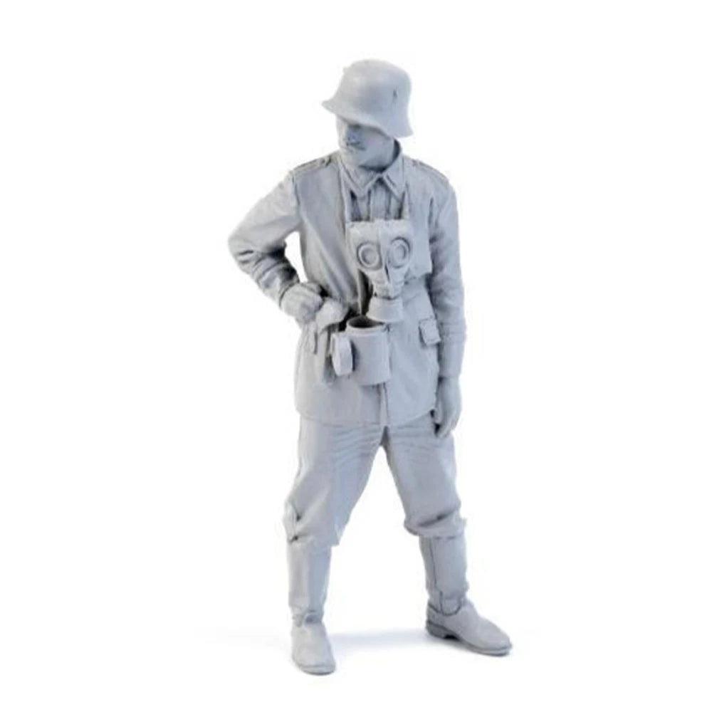 1/35 WWII Mortar Crew Commander, Resin Model Figure Kit, Unassembled and Unpainted
