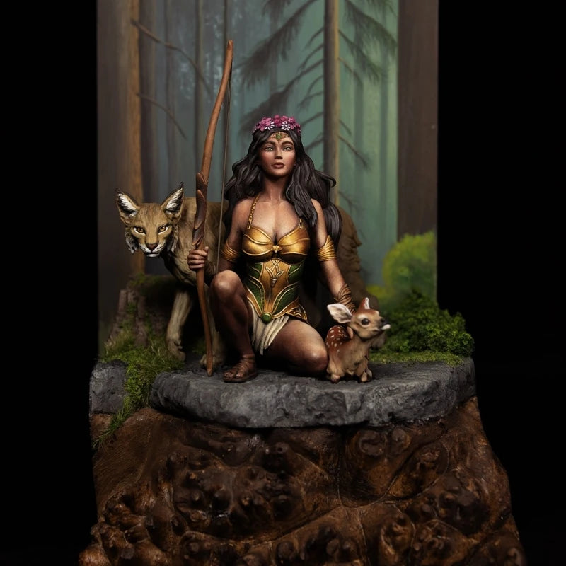 1/24 Ancient Greek Goddess Artemis, Resin Model Figure Kit, Unassembled and Unpainted