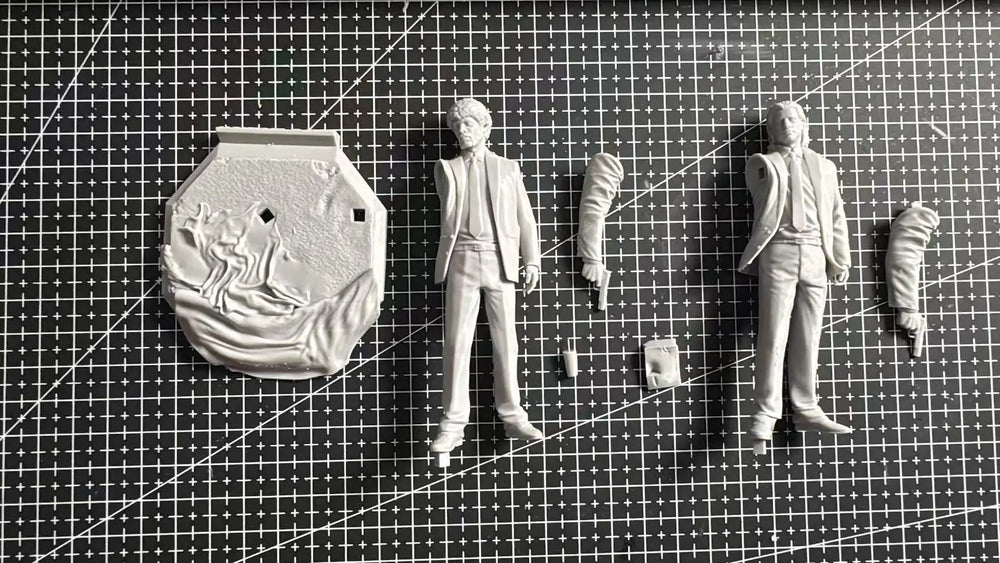 1/18 Film Noir Detectives, 2 Figures, Resin Model Figure Kit, Historical Theme, Unassembled and Unpainted