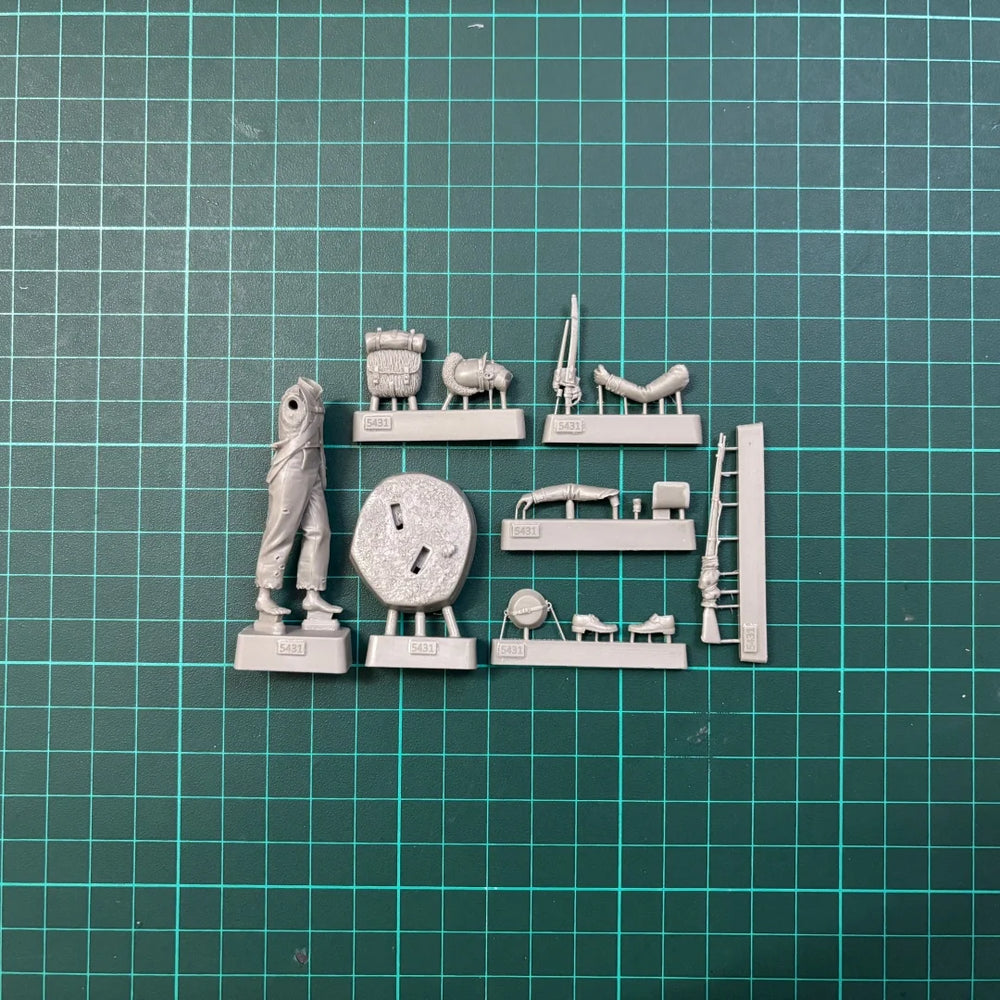 54mm Napoleonic Bavarian Infantry Soldier, Resin Model Figure Kit, Unassembled and Unpainted
