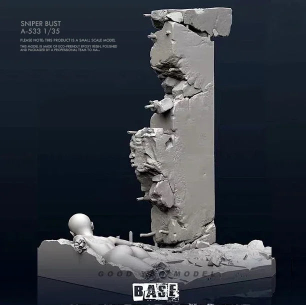 1/35 Modern Rubble Platform, Resin Model Terrain Kit, Unpainted