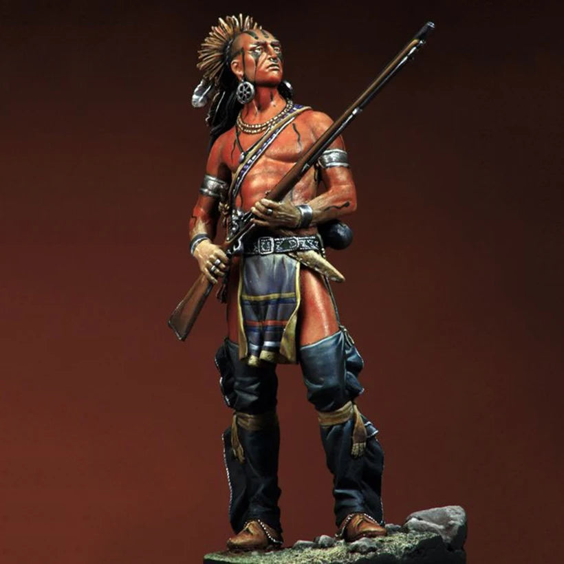 1/18 Native American Warrior, Resin Model Figure Kit, Historical Theme, Unassembled and Unpainted