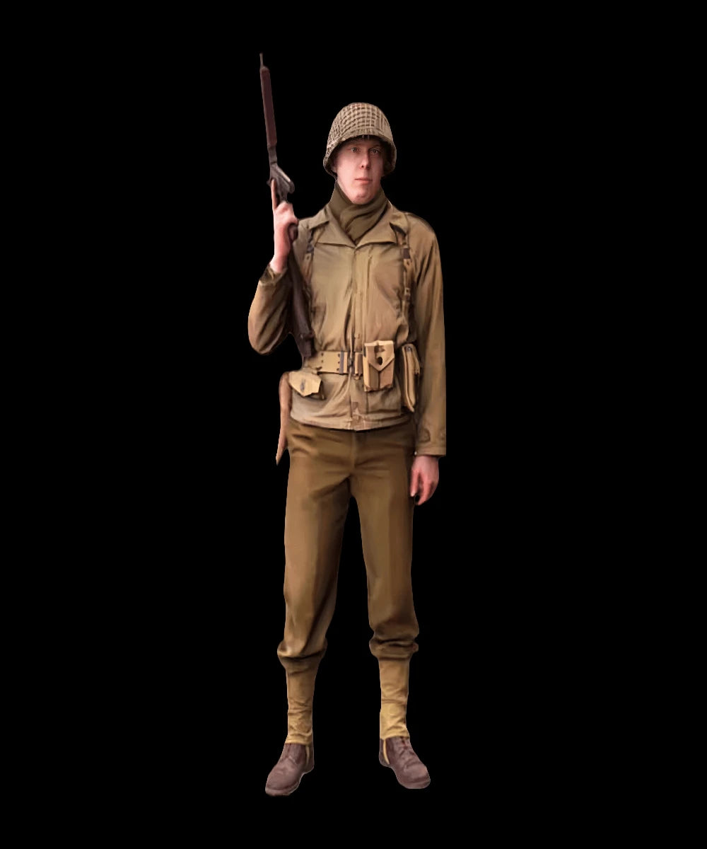 1/16 WWI British Infantryman Standing with Rifle, Resin Model Figure Kit, Unassembled and Unpainted