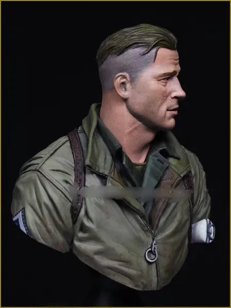 1/10 Modern US Army Officer in Field Uniform, Resin Model Bust Kit, Unassembled and Unpainted