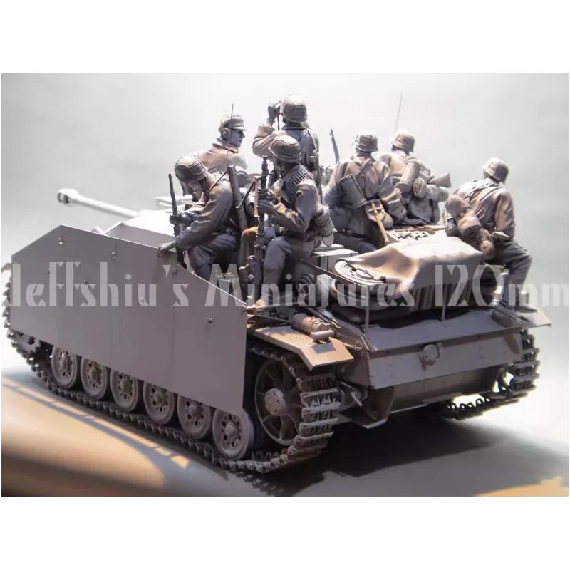 1/16 WWII German Squad, 8 Figures, Resin Model Figure Kit, Unassembled and Unpainted