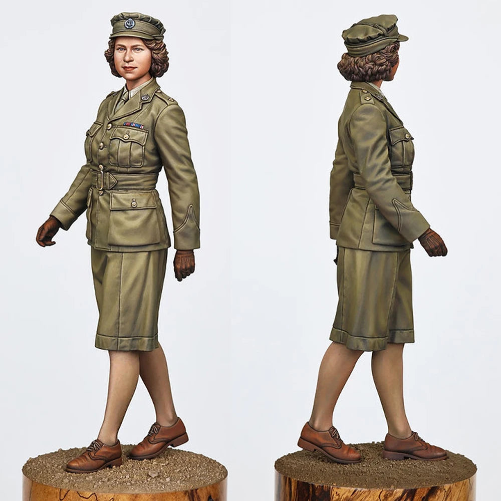 1/35 WWII British ATS Officer in Service Dress, Resin Model Figure Kit, Unassembled and Unpainted