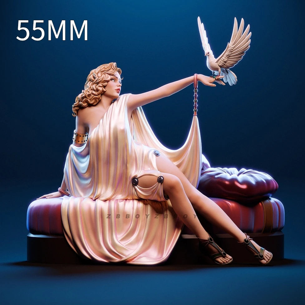 75mm Fallen Bird Girl, Resin Model Figure Kit, Mythology Theme, Unassembled and Unpainted