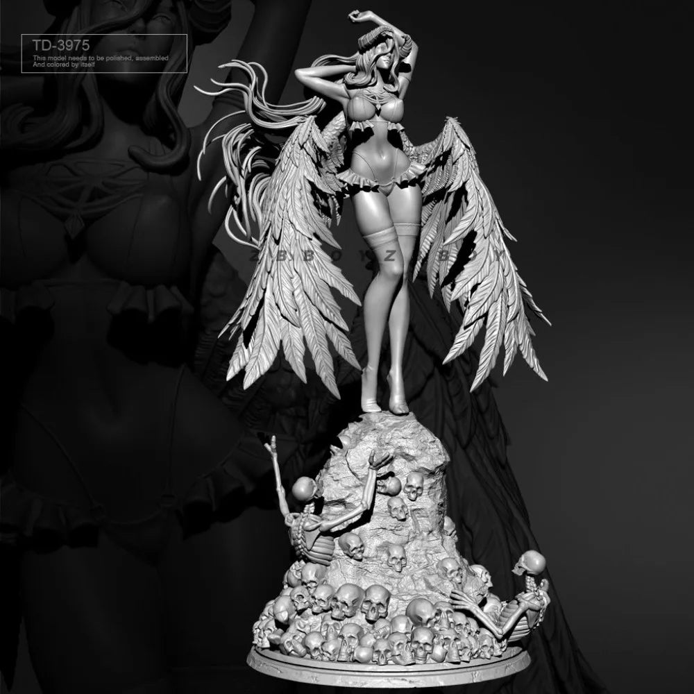 80mm Fallen Angel, Resin Model Figure Kit, Fantasy Theme, Unassembled and Unpainted