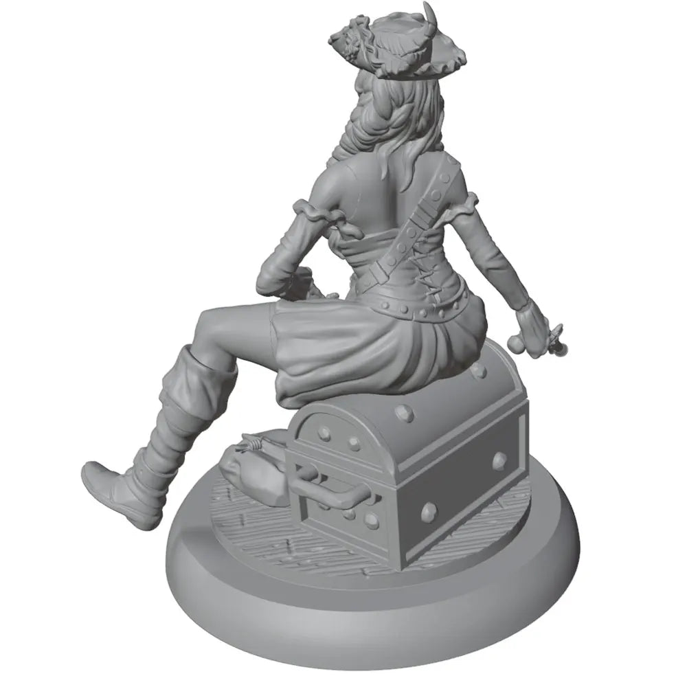 75mm Female Pirate, Resin Model Figure Kit, Unassembled and Unpainted