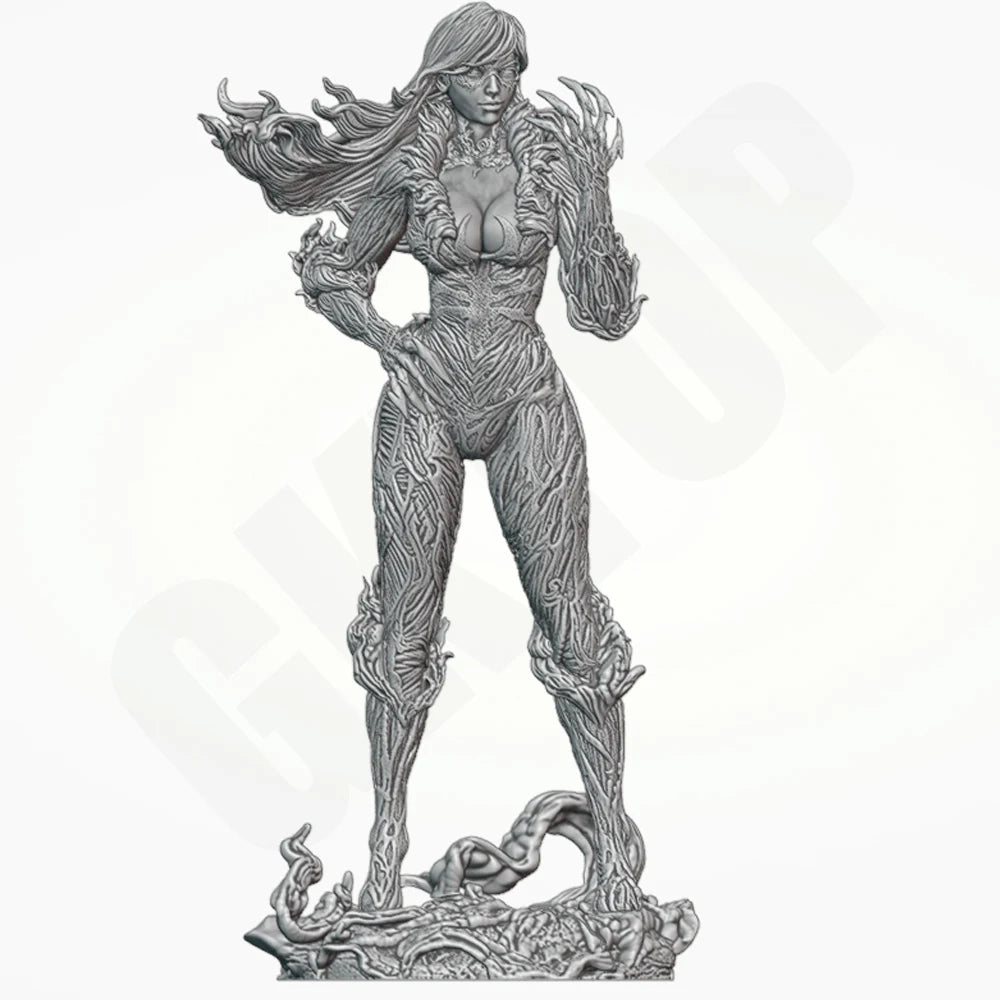 1/24 Warrior with Staff, Resin Model Figure Kit, Fantasy Theme, Unassembled and Unpainted