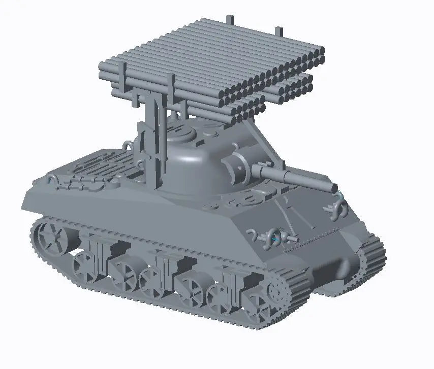 1/144 WWII M4A3 Sherman Calliope, Resin Model Vehicle Kit, Unassembled and Unpainted